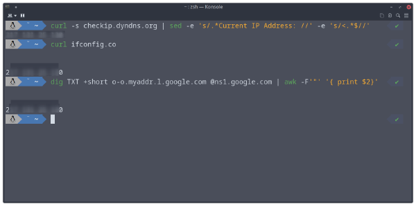 Linux sistemlerde dış IP'yi konsoldan sorgulama